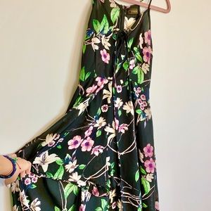 floral jumpsuit cape dress Medium